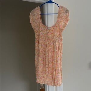 Billabong Floral Top - Orange and Pink